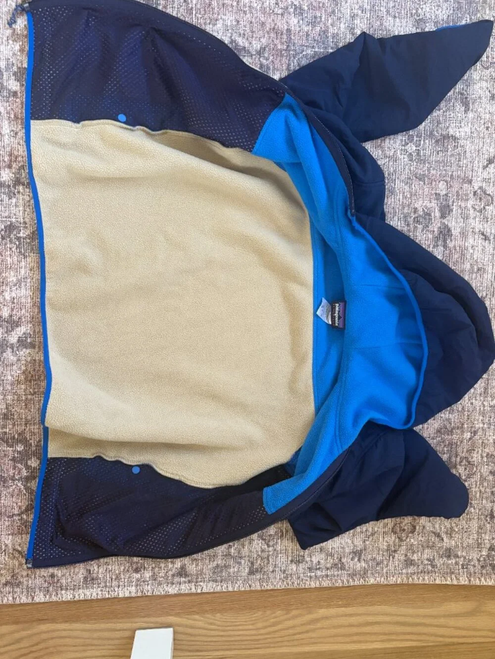 Patagonia Shelled Synchilla Snap-T Hoodie Fleece Full Zip Jacket Men M Navy